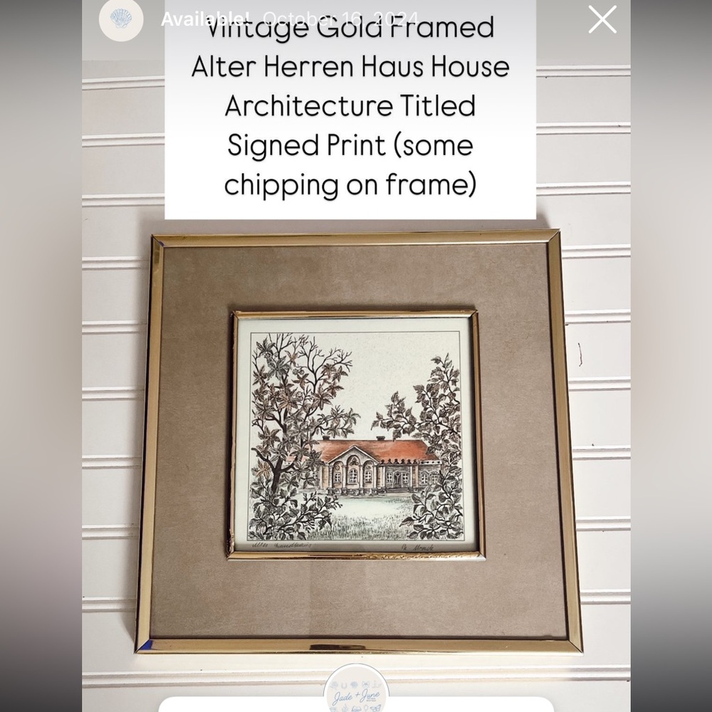 Framed Art with Gold and Brown Accents